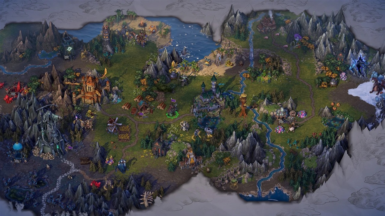 Kultowa mapa z Heroes 3 zmierza do Heroes of Might and Magic: Olden Era. To pierwsza tak duża, ręcznie opracowana zawartość do bestsellerowej strategii, źródło grafiki: Hooded Horse.