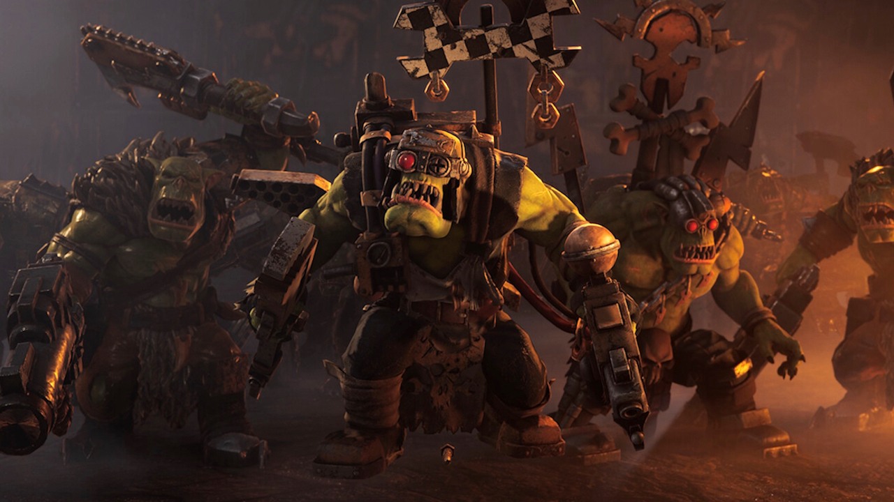 Warhammer 40K: Dawn of War 4 zaoferuje wymagające i złożone bitwy. Efektowne starcie Kosmicznych Marines i Orków nie pozostawia co do tego żadnych wątpliwości, źródło grafiki: Deep Silver.