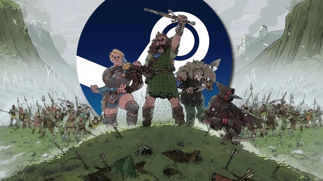 Nowości na Steam. O uwagę graczy zawalczą szkoccy siepacze i dinozaur z mieczem, źródło grafiki: Paper Cult.