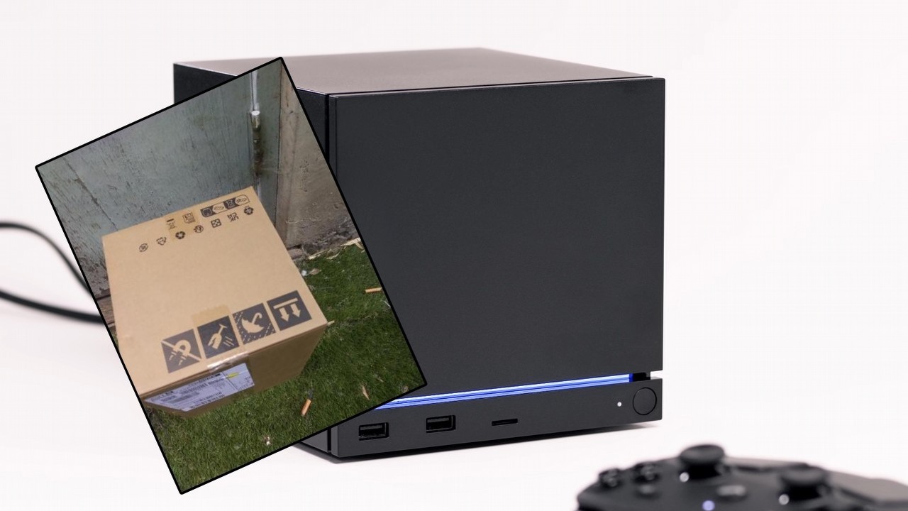 Kurier zostawił paczkę ze Steam Machine na progu i po prostu odjechał. Złodzieje nie czekali, ale Valve uratowało gracza, źródło grafiki: YouTube: Valve; 2206 / Reddut.