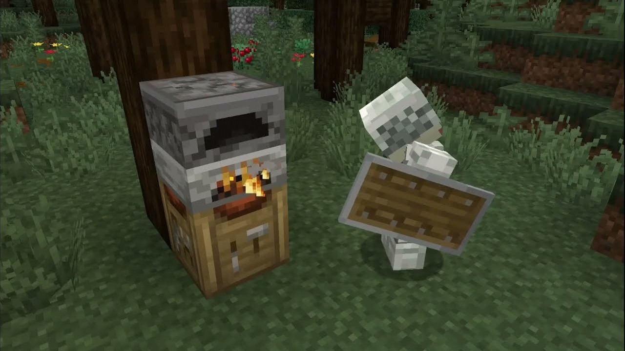 Minecraft krok bliżej Skyrima. Mod wprowadza nową fizykę, lecz realizuje ją w niespodziewany sposób, źródło grafiki: Leonardoinc22  / Creative Forge / Mojang / Microsoft.