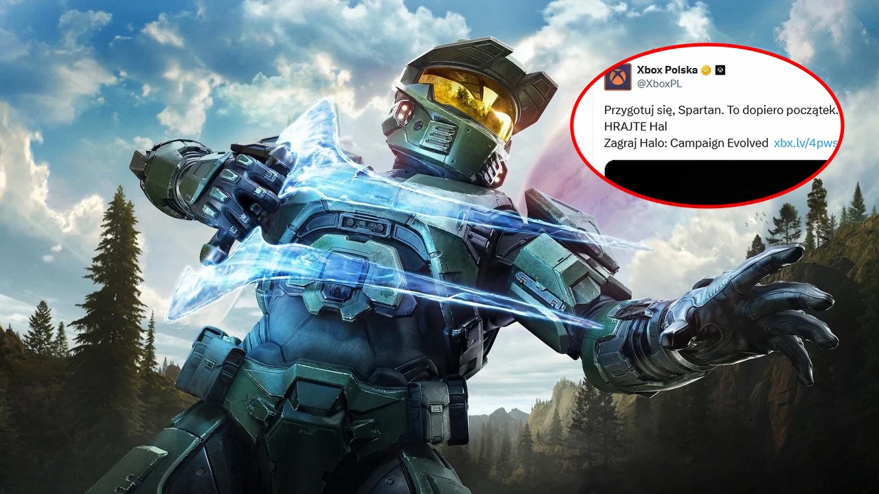 „HRAJTE Hal” i inne „polskawe” teksty na socialach. Xbox Polska zalicza kuriozalną wpadkę, źródło grafiki: Halo Studios / Microsoft..