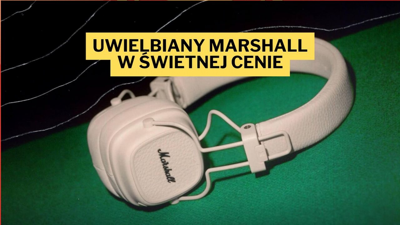 „Najbardziej uderzyła mnie jakość dźwięku”. Hitowe słuchawki Marshall z baterią na ponad 100 godzin najtaniej na Amazonie, źródło grafiki: Marshall.
