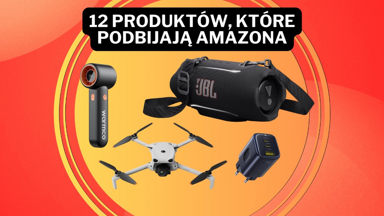Cenowa miazga na Amazonie! Rabaty do 72% i bestsellery kupowane setkami. W ofercie dron, głośnik JBL i przenośny wentylator, źródło grafiki: DJI / JBL / Baseus / Warmco.