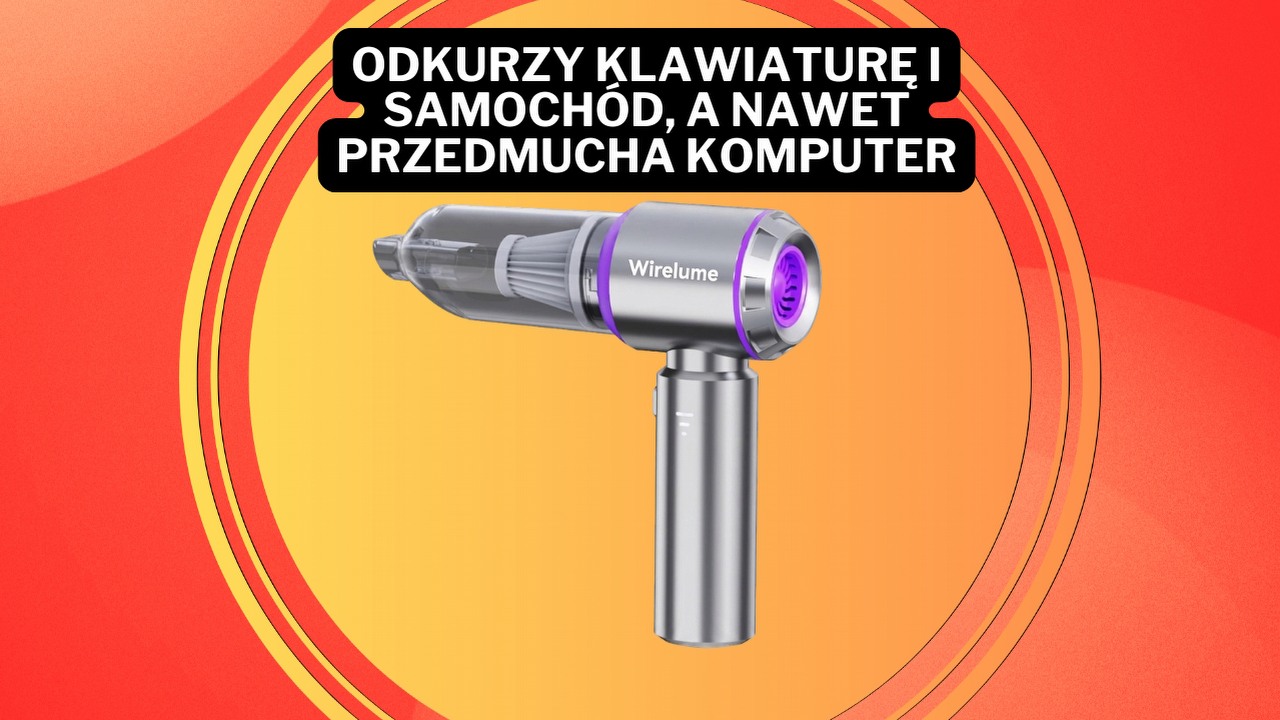 „Mały klejnot” został bestsellerem Amazona! Ten mini odkurzacz z mocą ssania 22 000 Pa wyczyści komputer i samochód, źródło grafiki: Wirelume.