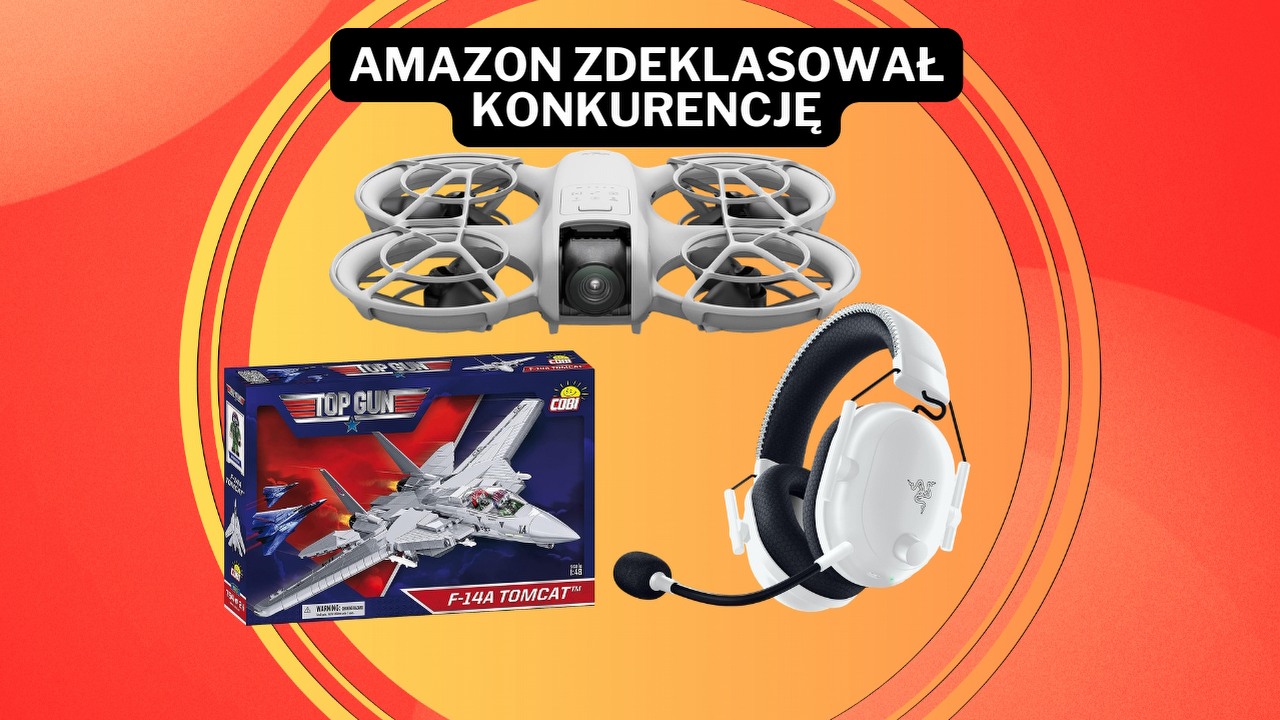Cenowy nokaut w wykonaniu Amazona! 11 potężnych okazji z rabatami do 63%. Wśród nich dron DJI, słuchawki Razera i COBI Top Gun, źródło grafiki: Razer / COBI / DJI.