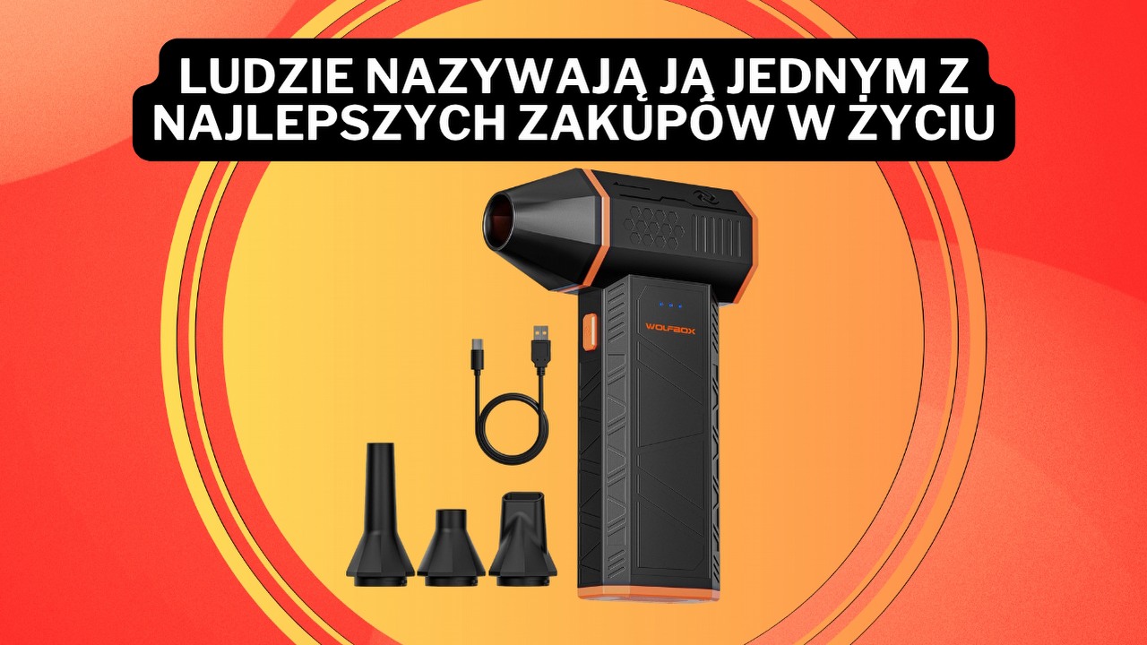 Osiąga 110 000 obrotów na minutę i wywołuje „tornado”! Hitowa dmuchawa 21% taniej na Amazonie, źródło grafiki: WOLFBOX.