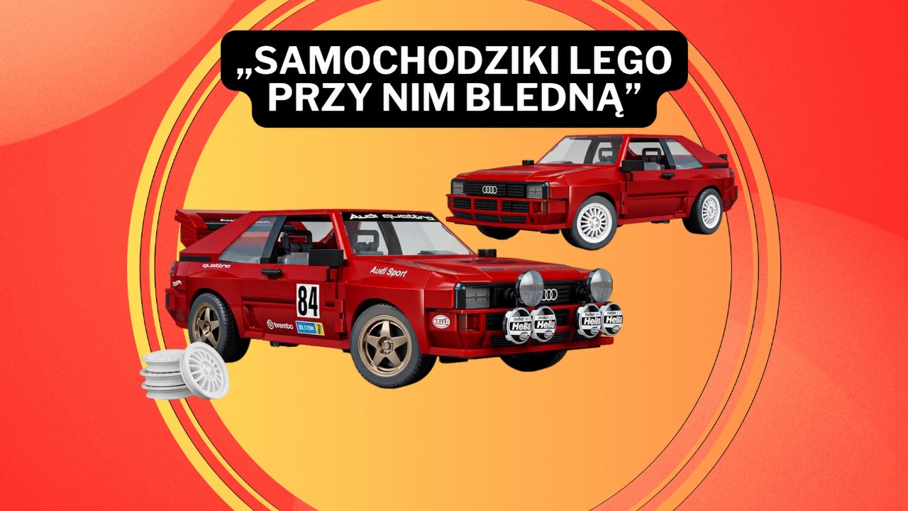 To nie LEGO, a wygląda fenomenalnie! 864 elementy, dwie wersje auta i Hot Wheels w zestawie. Ten zestaw pokazuje, jak powinny wyglądać klockowe samochody, źródło grafiki: Mattel / wygenerowane przez AI.