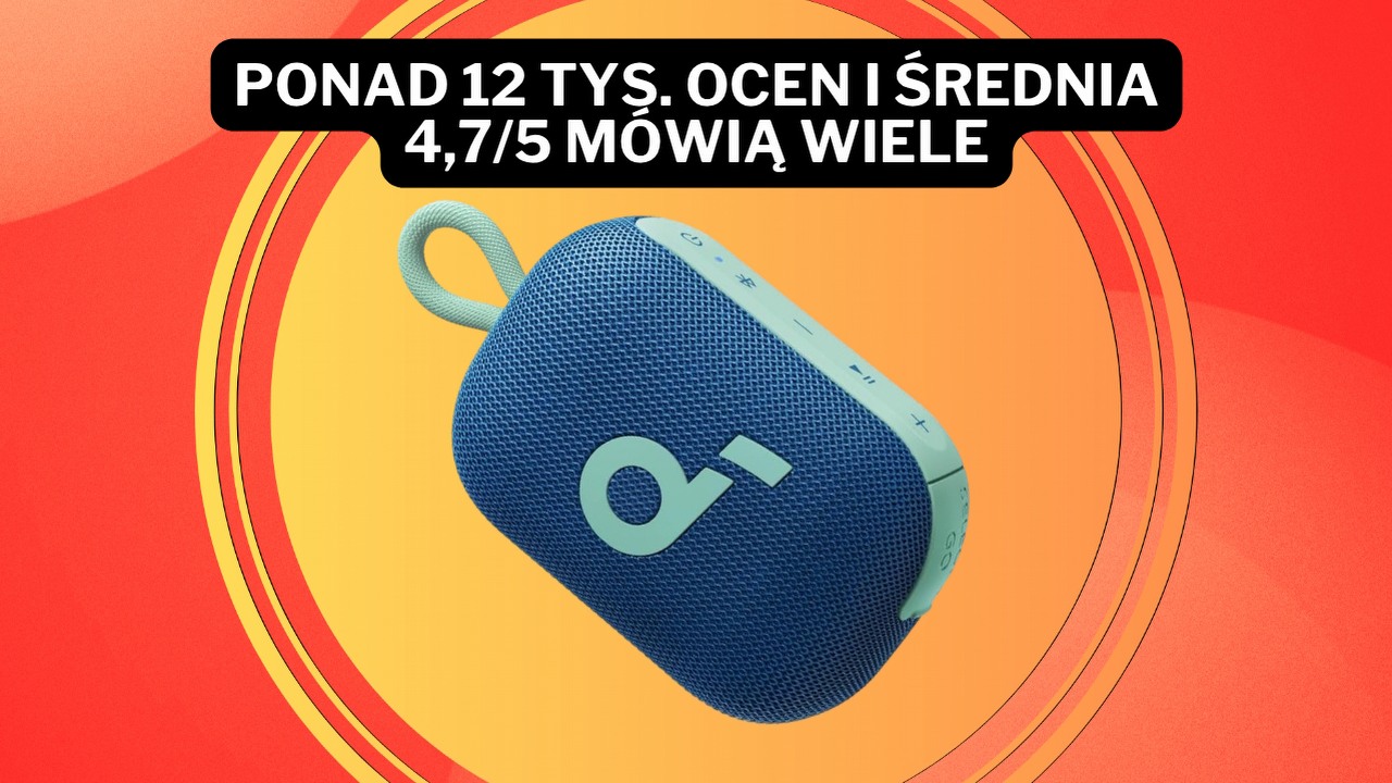 „Bije na głowę” konkurencję, a kosztuje niecałe 80 zł! Ten głośnik zachwycił tysiące użytkowników Amazona, źródło grafiki: Anker.