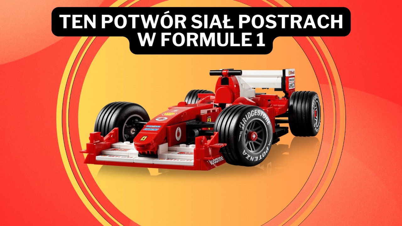 To Ferrari przeszło do historii F1. LEGO odtworzyło „potwora” Schumachera, a Media Expert sprzedaje go w najlepszej cenie, źródło grafiki: LEGO.