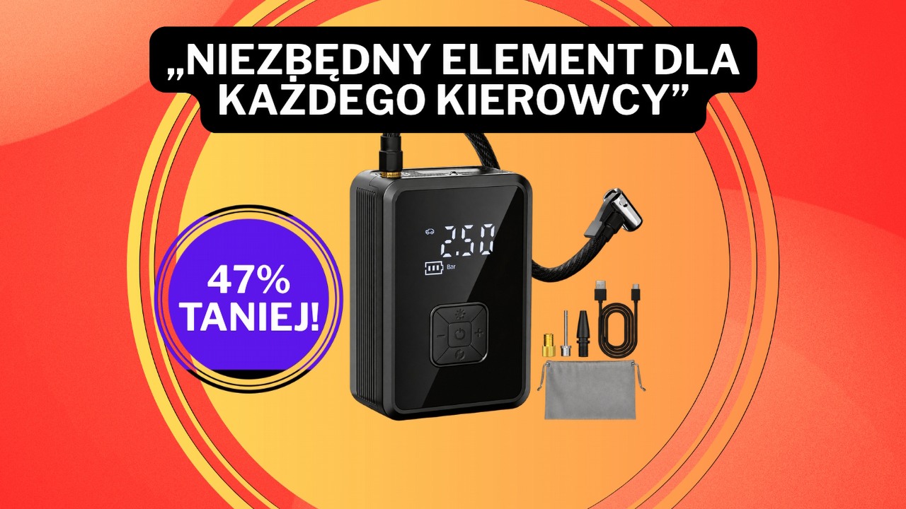 To nie jest błąd cenowy! Bestsellerowy kompresor z ponad 5000 ocen naprawdę kosztuje na Amazonie niecałe 50 zł, źródło grafiki: Oasser / wygenerowane przez AI.