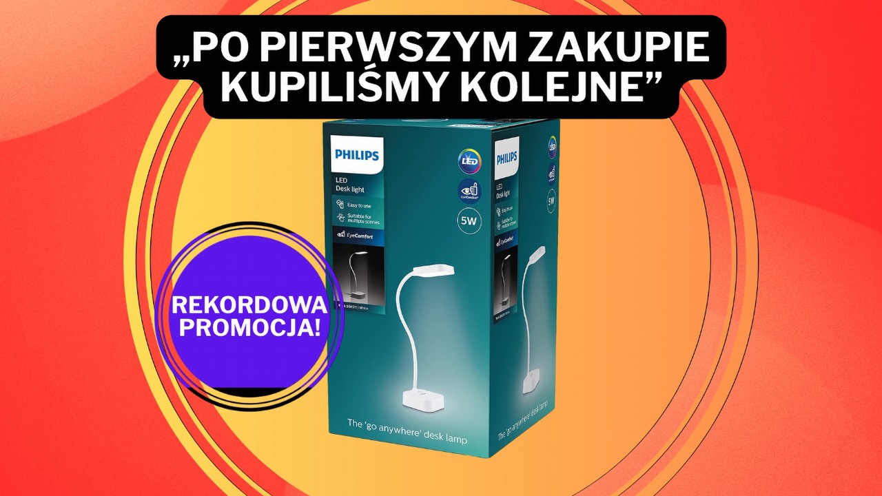 Za chwilę będziemy potrzebować jej codziennie, a taka okazja może się nie powtórzyć! Praktyczna lampka Philipsa ma świetne opinie i rekordowo niską cenę