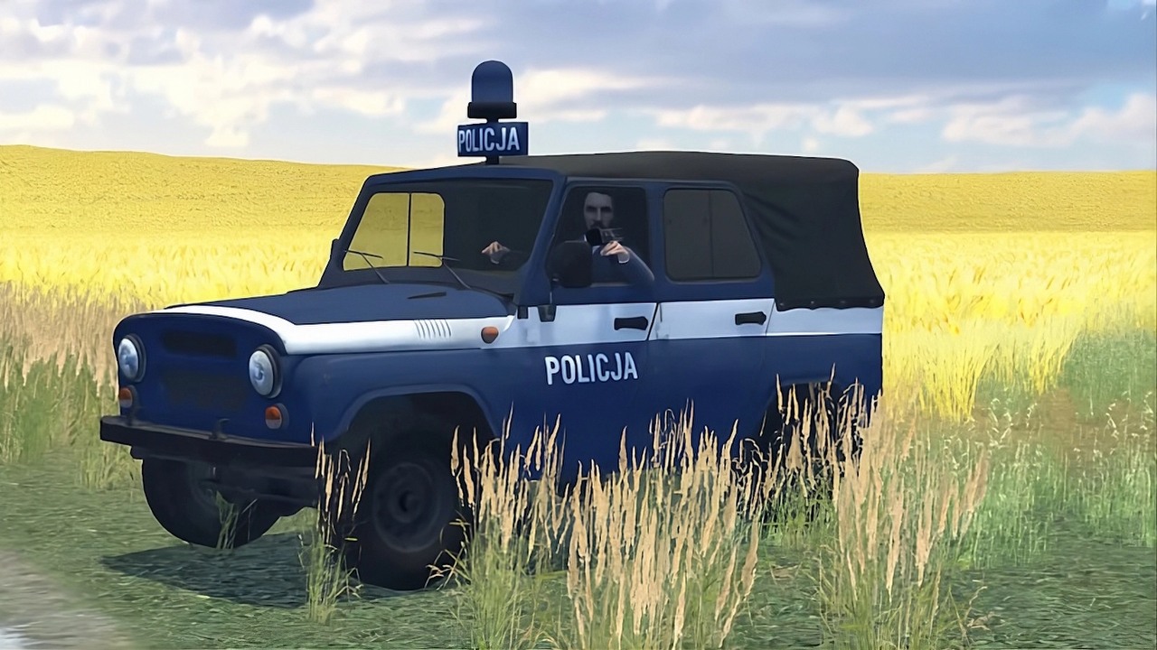 Polski symulator lat 90. OHV dostał policję, która pilnuje ograniczeń prędkości i reaguje na kradzieże szalonym pościgiem, źródło grafiki: Przemysław Hadała.