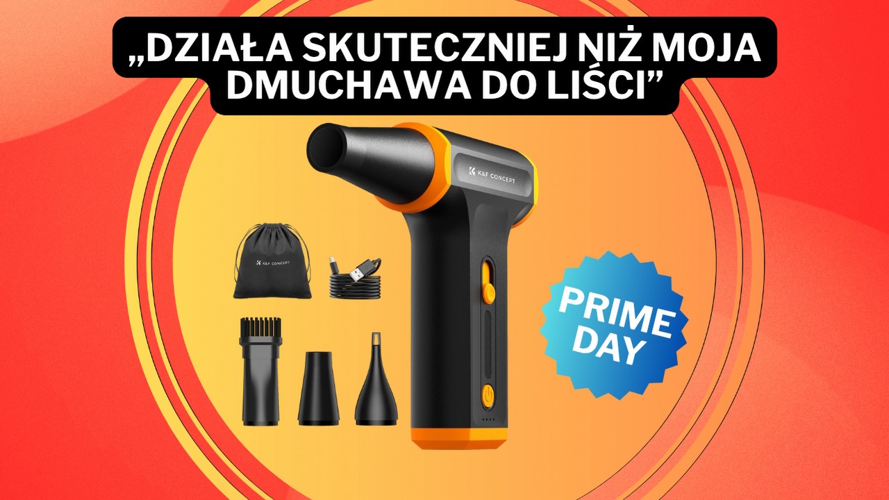 Osiąga 110 tys. obrotów na minutę, a użytkownicy nazywają ją „tornadem”! Bestsellerowa dmuchawa 12% taniej na Amazon Prime Day, źródło grafiki: K&F CONCEPT.