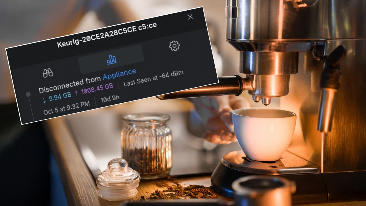 Ekspres do kawy wygenerował 1 TB ruchu w zaledwie 10 dni. Internauta odkrył, że to właśnie on zapychał domową sieć Wi-Fi, źródło grafiki: Unsplash.com: Jakub Żerdzicki; 2024.
