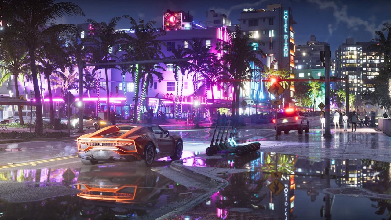 GTA 6 to nie tylko największy otwarty świat w historii serii. Rockstar idzie na rekord również w kwestii rytmów Vice City, źródło grafiki: Rockstar Games.