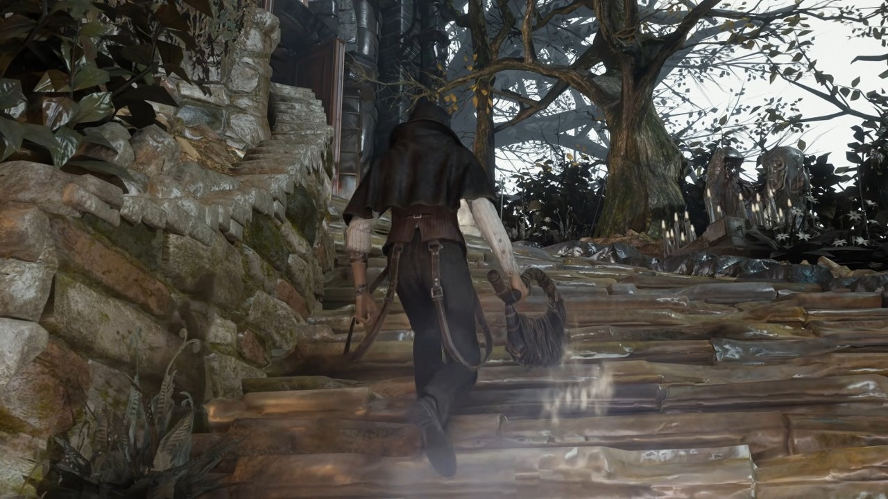 PC uruchamia Bloodborne z DLSS 5 i RTX Remix. Oficjalna wersja wciąż pozostaje niespełnionym marzeniem, źródło grafiki: YouTube: gabdeg; 2026 / Bloodborne; FromSoftware; 2015.