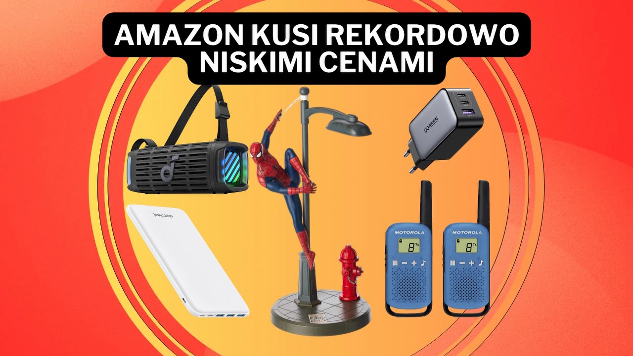Amazon zrzucił promocyjną bombę! Rywal JBL 50% taniej, lampka Spider-Mana, figurki Star Wars i powerbank 26 800 mAh, źródło grafiki: Anker / Paladone / UGREEN / Charmast / Motorola.