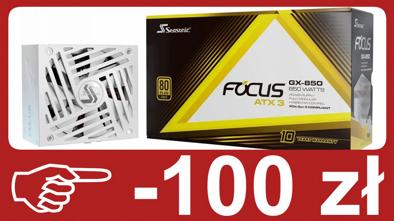 Czy warto? Seasonic Focus GX-850W ATX 3.1 za 534 zł. Test, opinie i porównanie do konkurencji.