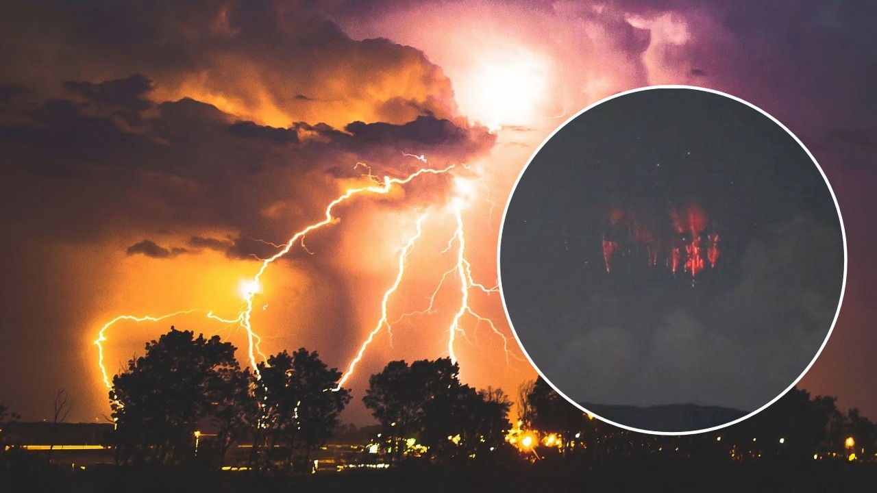 Wygląda jak portal otwierający się nad francuskim miasteczkiem. Fotograf uchwycił zjawisko trwające zaledwie milisekundy, źródło grafiki: Unsplash.com: Max LaRochellel; 2017 / actu.fr.
