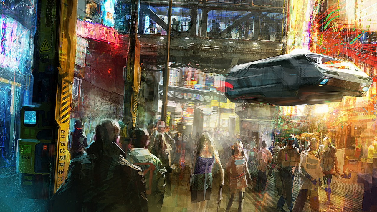 Nowe RPG z otwartym światem powstaje w Polsce. Świat ma reagować na wszystko, co zrobisz, źródło grafiki: CD Projekt RED. Grafika koncepcyjna z Cyberounka 2077.