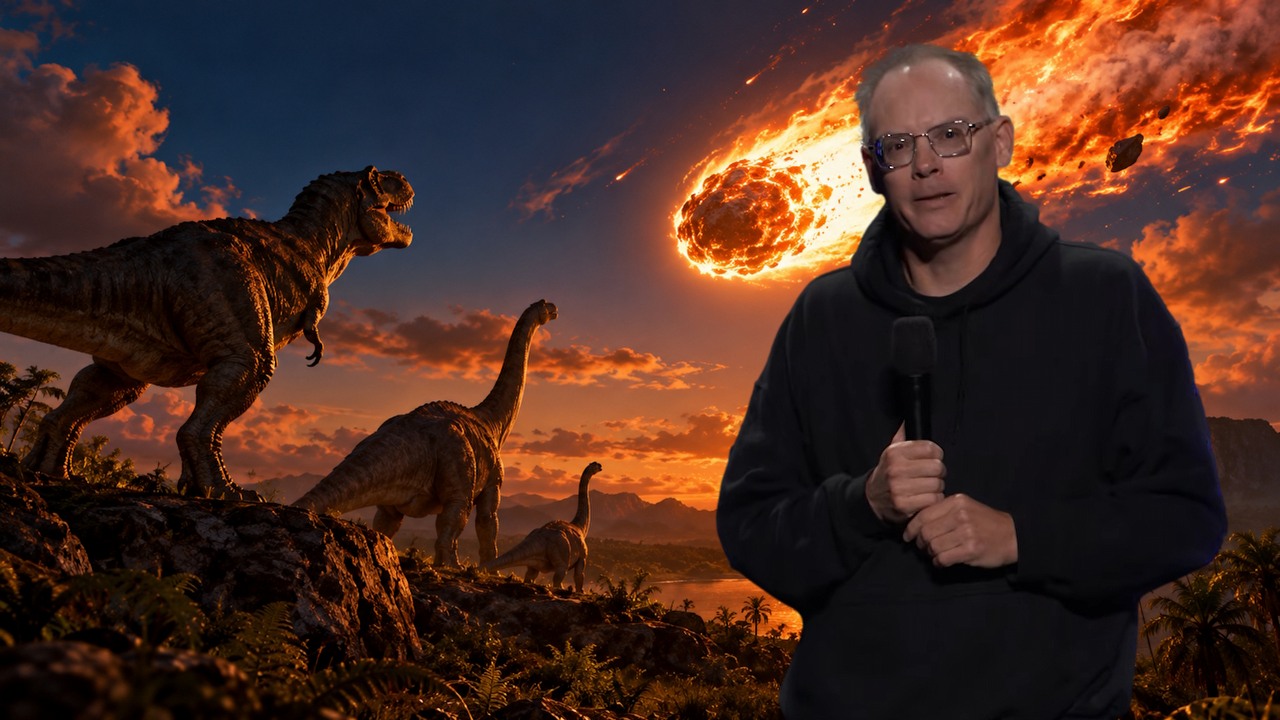 Szef Epic Games porównał zamknięcie BioWare do wymierania dinozaurów i się zaczęło. „Aha, więc zawsze byłeś dupkiem”, źródło grafiki: YouTube; Unreal Engine / wygenerowane przez AI.