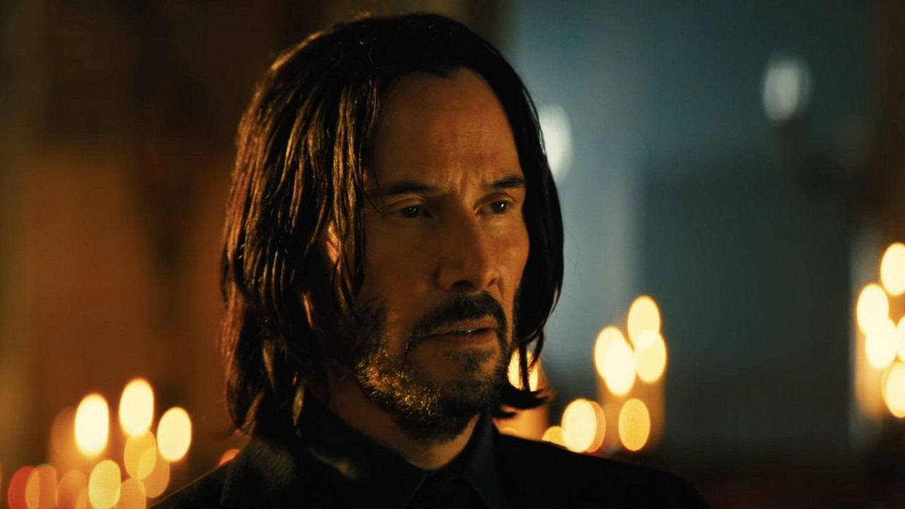 Keanu Reeves gwiazdą nowego filmu akcji Netflixa. Zastąpi Alana Ritchsona w „Szklanej pułapce podczas huraganu”, źródło grafiki: John Wick 4, Chad Stahelski, Lionsgate, 2023.
