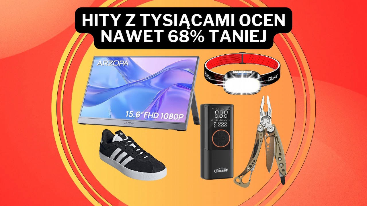 Cenowa masakra na Amazonie! Bestseller Ankera aż 68% taniej, do tego prostownik za 53 zł i markowa odzież, źródło grafiki: Adidas / Arzopa / Blukar / Leatherman / Oasser.