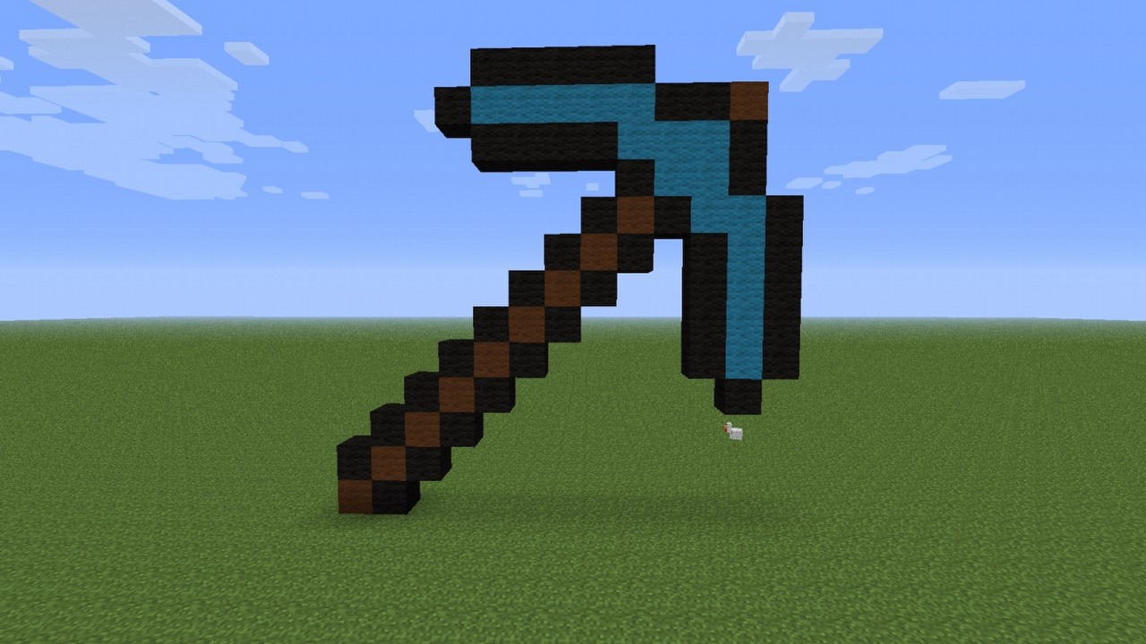 Minecraft - wyścig obrazuje różnice między kilofami.