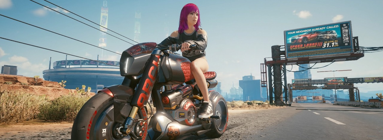 Motory z Cyberpunka 2077 istnieją naprawdę i jeździ na nich sam Keanu Reeves, źródło grafiki: Cyberpunk 2077; CD Projekt Red; 2020.