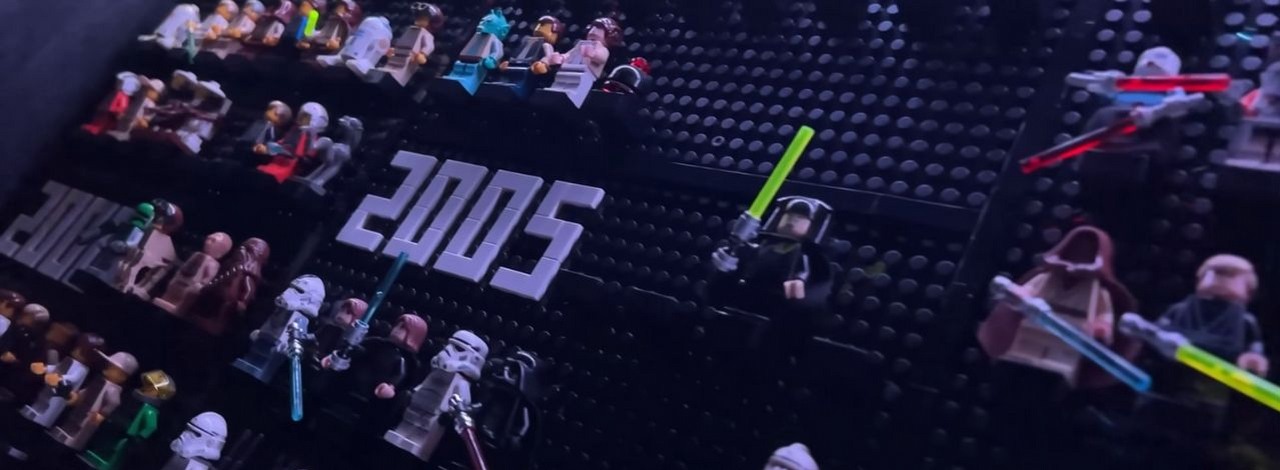 23 lata historii LEGO Star Wars na jednej ścianie; ta kolekcja to marzenie fanów, źródło grafiki: LEGO.