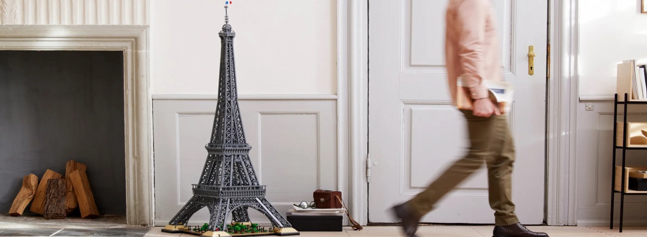 1,5-metrowe LEGO za 3 tysiące złotych; ta Wieża Eiffla to prawie mebel, źródło grafiki: Lego.
