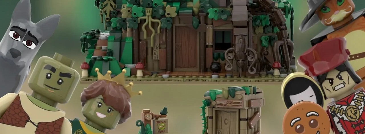 Bagno Shreka z klocków LEGO; fan prezentuje wyjątkowy zestaw, źródło grafiki: Źródło: Daniel Bradley | Lego Ideas..