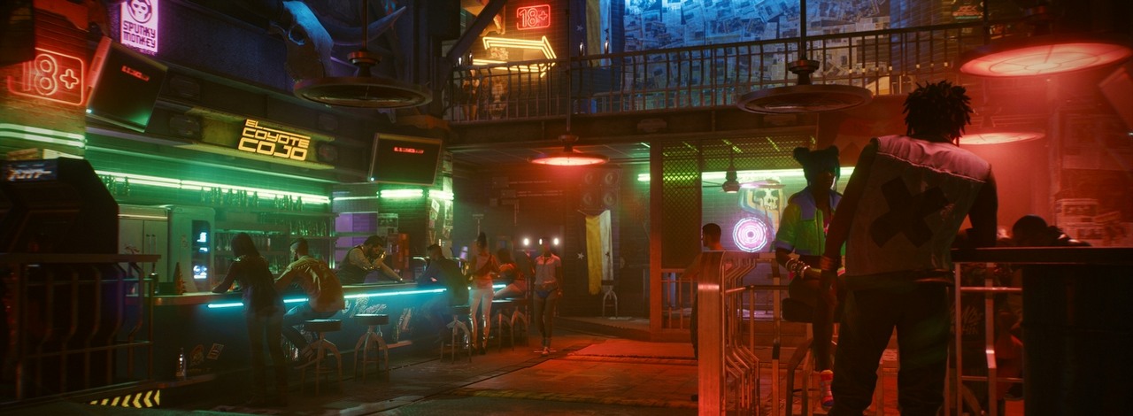 Cała cyberpunkowa ekipa załapała się na sesję w siedzibie CD Projekt Red, źródło grafiki: CD Project Red.