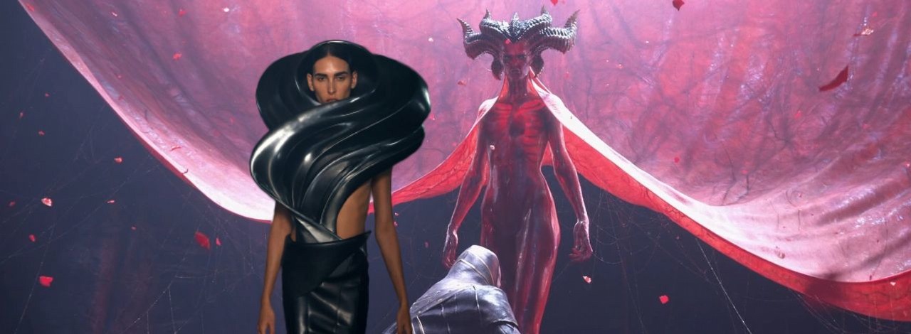 Kreacje inspirowane Diablo trafiły na prestiżowy pokaz mody, źródło grafiki: Blizzard/Han Kjobenhavn.