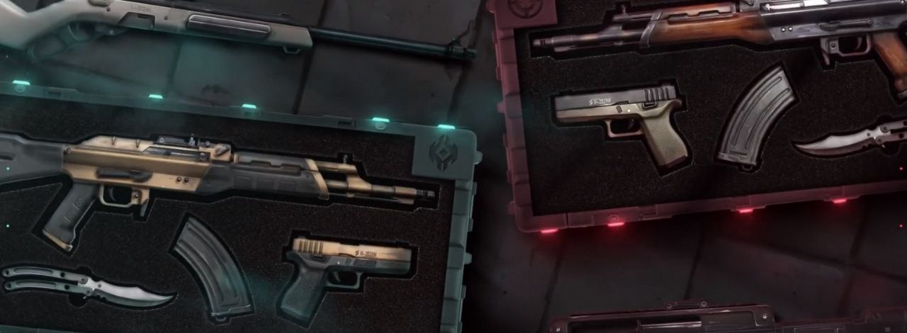 Valorant skopiował skiny z CSGO? Oceńcie sami, źródło grafiki: Twitter / PlayVALORANT.