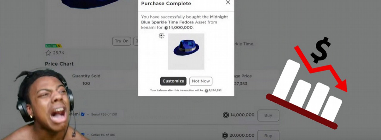 Popularny youtuber przez przypadek wydaje 150 tysięcy euro w Robloxie i wpada w szał, źródło grafiki: Youtube / Canva.