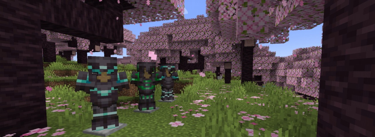 Wszystkie warianty netherytowego pancerza na jednym obrazku. Minecraft 1.20 daje masę możliwości, źródło grafiki: własne.