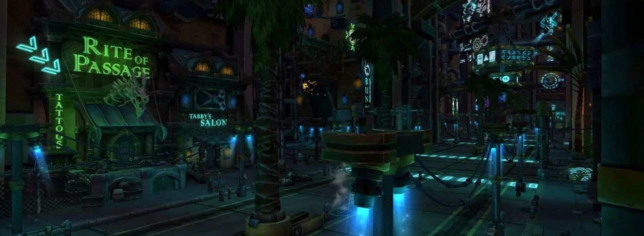 Gracze WoW-a stworzyli wielkie cyberpunkowe miasto dla dwóch ignorowanych ras z Azeroth, źródło grafiki: Blizzard Entertainment za pośrednictwem Kitche Goldwatt.