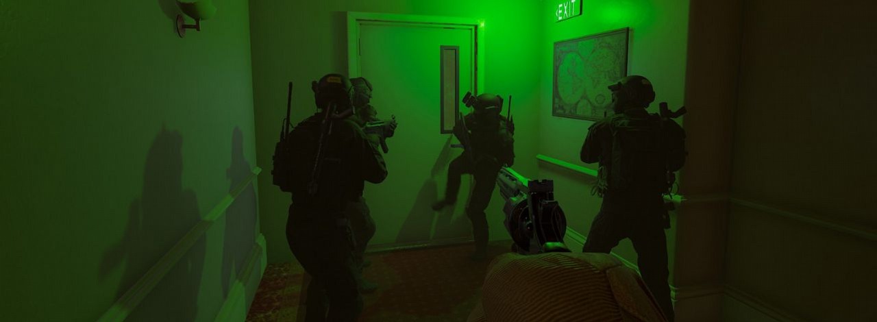 W tej policyjnej strzelance możecie zrobić najazd na pokój streamera, źródło grafiki: Steam/VOID Interactive.