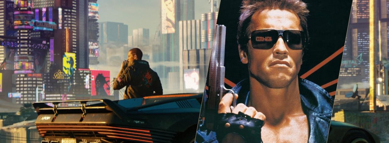 W Cyberpunku 2077 znajdziecie easter egg nawiązujący do „polskiej szkoły tłumaczenia tytułów”, źródło grafiki: CD Projekt RED | Terminator, James Cameron, Orion Pictures, 1984.