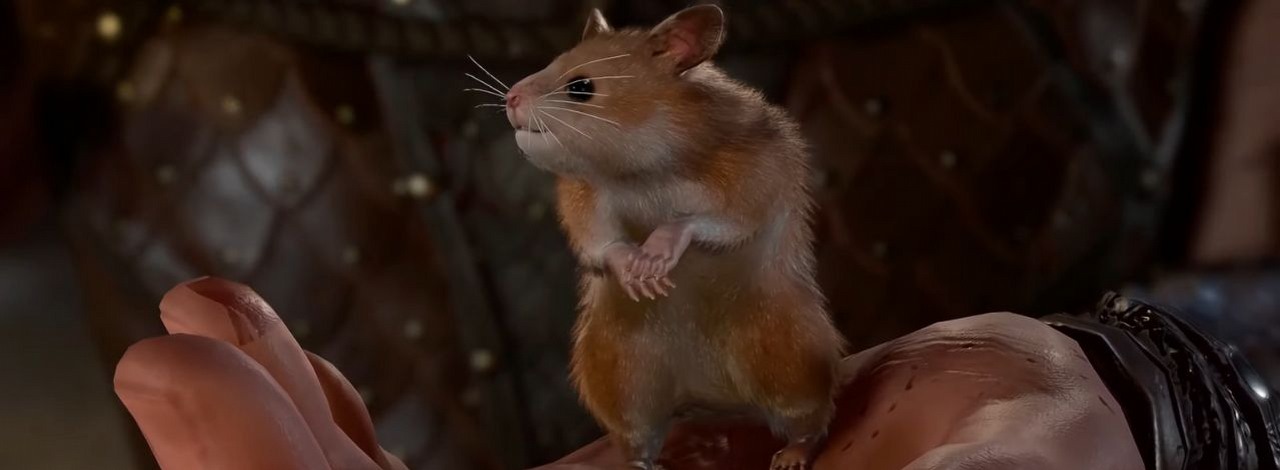 Znaleźliście już Minsca w BG3? Jeśli tak, to rzućcie w przeciwnika Boo przy pierwszej możliwej okazji, źródło grafiki: YouTube/PerfectParadox.