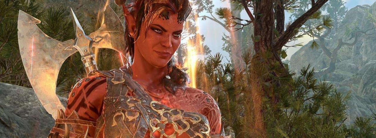 Karlach z Baldur's Gate 3 wie, że jest w grze komputerowej i da wam o tym znać, jeśli będziecie mieć szczęście, źródło grafiki: Larian Studios.