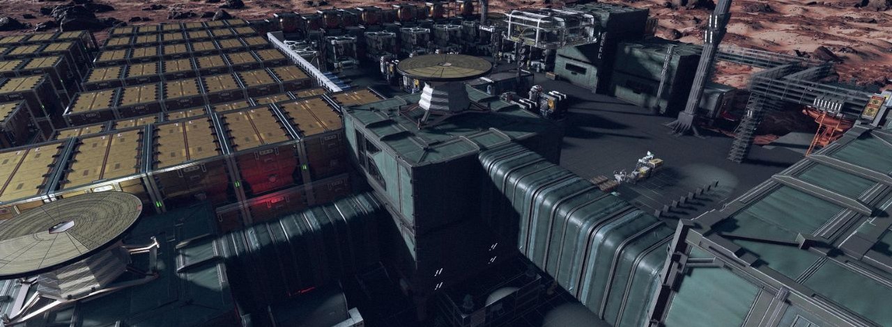 Ten gracz Starfielda zasłużył na dyplom inżyniera. Spędził ponad 100 godzin na budowie ogromnej fabryki, źródło grafiki: Reddit/Hackoox.