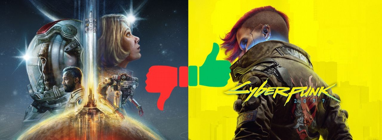 Niektórzy przestają grać w Starfielda po zagraniu w zaktualizowanego Cyberpunka 2077: „Jest zbyt przestarzały”, źródło grafiki: Bethesda Softworks|CD Projekt RED.