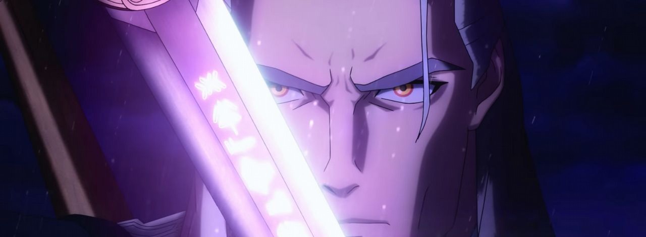 Geralt po siłowni? Ogromny Wiedźmin z nowego anime Netfliksa oberwał masą szyderstw, źródło grafiki: YouTube/Netflix.