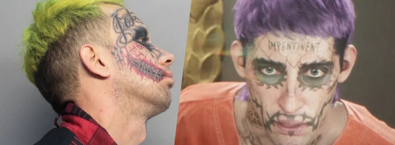 Prawdziwy Joker z Florydy grozi Rockstarowi pozwem za trailer GTA 6. Ma „twarde dowody” i chce miliona dolarów, źródło grafiki: Miami-Dade Corrections / Rockstar Games.