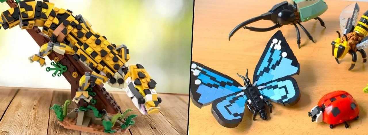 Insekty z LEGO okazały się wielkim hitem. Wkrótce mogą do nich dołączyć klockowe gady, źródło grafiki: legotruman / hachiroku24 / LEGO Ideas.