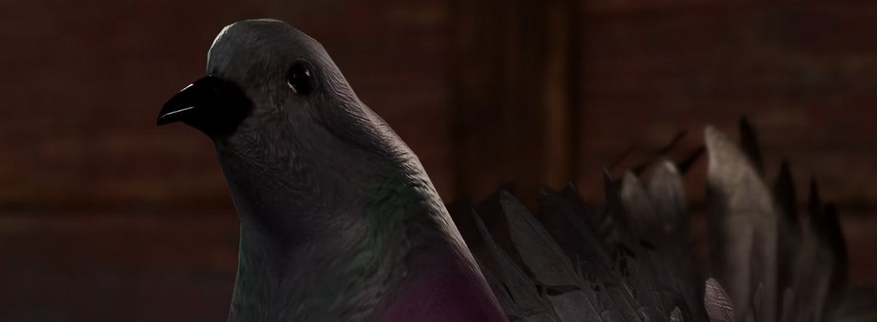 Mroczna Żądza w Baldur's Gate 3 ma specjalną opcję dialogową dla gołębi. Fakt, kto dubbinguje ptaka tylko dodaje scenie komizmu, źródło grafiki: Larian Studios.