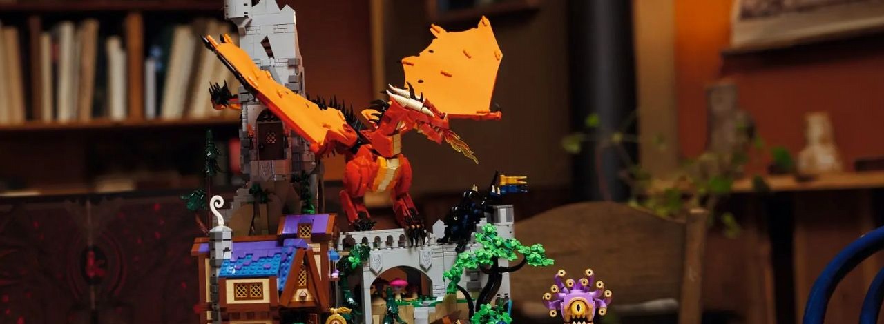 LEGO w końcu zaprezentowało epicki zestaw z Dungeons and Dragons. Prawie 4 tysiące części, masa figurek i wielki smok, źródło grafiki: The LEGO Group.